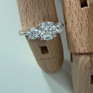 Moissanite and 925 sterling silver ring